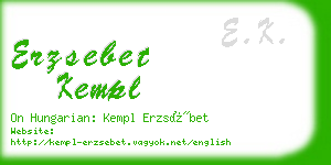 erzsebet kempl business card